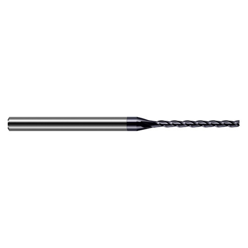 Harvey Tool 810340-C3 | 0.040" Diameter x 1/8" Shank x 0.281" LOC x 2-1/2" OAL 4 Flute C3 Coated Square End Mill