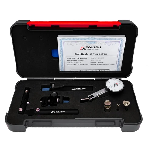 Colton Industrial Tools 605-47079 | 0.030" Range x 0.001" Graduation w/ Multiple Mounting Attachments Dial Test Indicator with Case