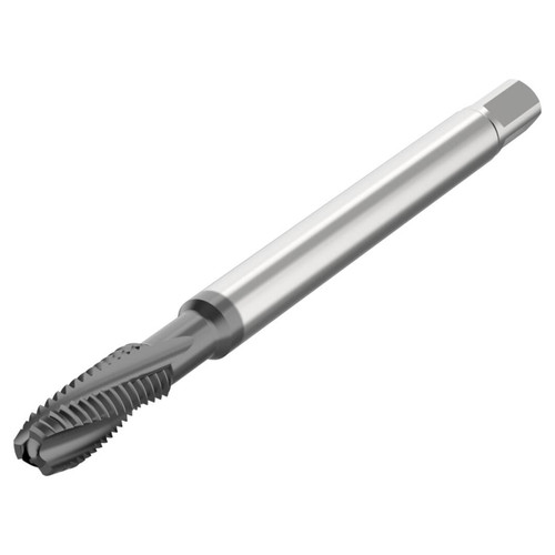 Seco Tools 10001142 | MTH-M10X1.50ISO6HX-BC-S101 M10 Thread Size x 0.400" Diameter x 0.394" Shank x 4.002" OAL 15 Degree Helix Angle 3 Flute ACN Coated HSS-E-PM Spiral Flute Tap