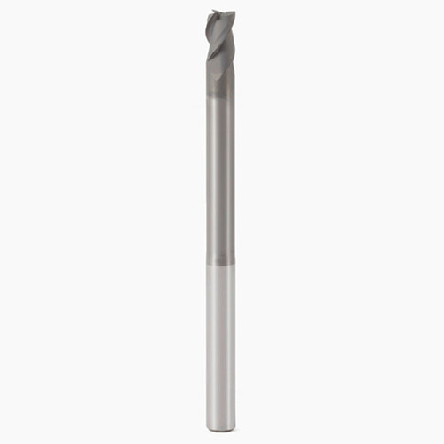Seco Tools 00023467 | 3.00mm Diameter x 3.00mm Shank x 0.20mm Radius x 60.00mm OAL 3 Flute 40 Degree Helix Angle Diamond Coated Carbide Corner Radius End Mill