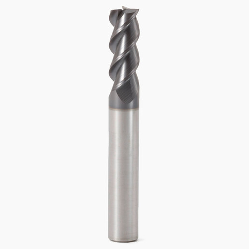 Seco Tools 00025663 | 6.00mm Diameter x 6.00mm Shank x 0.10mm Radius x 65.00mm OAL 3 Flute 50 Degree Helix Angle MEGA Coated Carbide Corner Radius End Mill