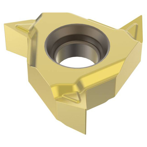 Seco Tools 00064789 | 0.375" Inscribed Circle Diameter x 0.008" Radius x 0.137" Thickness 3 Cutting Edge Carbide Laydown Threading Insert