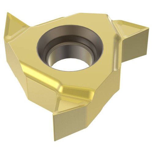 Seco Tools 00077939 | 0.375" Inscribed Circle Diameter x 0.008" Radius x 0.137" Thickness 3 Cutting Edge Carbide Laydown Threading Insert