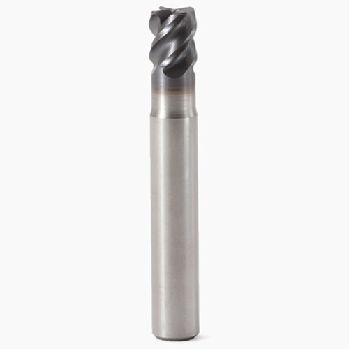 Seco Tools 02587622 | 5.00mm Diameter x 6.00mm Shank x 0.20mm Radius x 50.00mm OAL 4 Flute 50 Degree Helix Angle MEGA-64 Coated Carbide Corner Radius End Mill