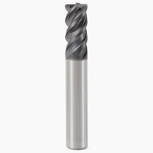 Seco Tools 02623824 | 12.00mm Diameter x 12.00mm Shank x 1.00mm Radius x 75.00mm OAL 4 Flute 48 Degree Helix Angle MEGA-64 Coated Carbide Corner Radius End Mill