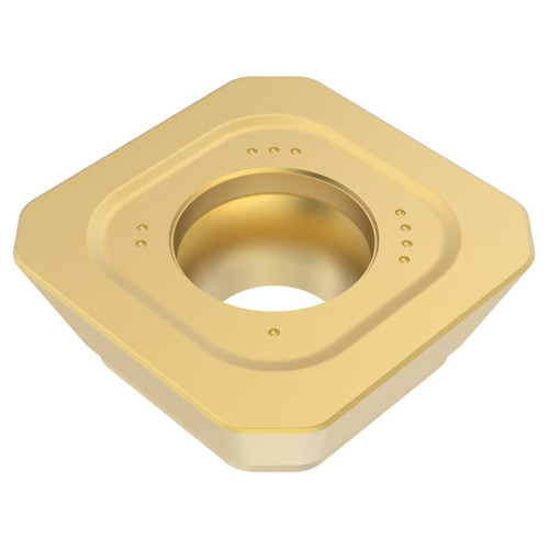 Seco Tools 02656070 | 0.625" Inscribed Circle Diameter x 0.059" Radius x 0.219" Thickness 4 Cutting Edge Carbide Quattromill Insert