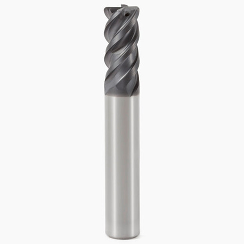 Seco Tools 02734053 | 6.00mm Diameter x 6.00mm Shank x 0.20mm Radius x 50.00mm OAL 4 Flute 48 Degree Helix Angle MEGA-64 Coated Carbide Corner Radius End Mill
