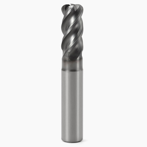 Seco Tools 02760803 | 12.00mm Diameter x 12.00mm Shank x 0.40mm Radius x 90.00mm OAL 4 Flute 42 Degree Helix Angle SIRON-A Coated Carbide Corner Radius End Mill