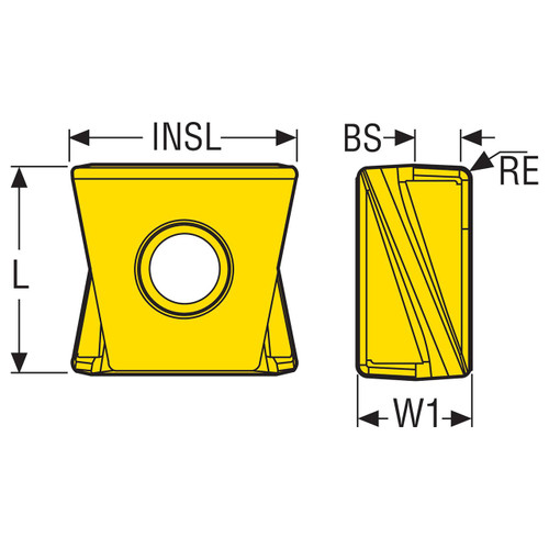 Seco Tools 02809325 | XNHQ1407 Size x 0.197" Radius 4 Cutting Edge Carbide Disc Milling Insert Seco Tools 02809325 | XNHQ1407 Size x 0.197" Radius 4 Cutting Edge Carbide Disc Milling Insert
