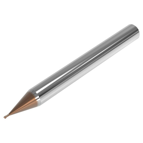 Seco Tools 03205161 | 1.50mm Diameter x 6.00mm Shank x 0.05mm Radius x 50.00mm OAL 2 Flute 28 Degree Helix Angle HXT Coated Carbide Corner Radius End Mill