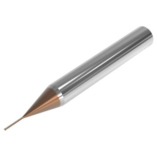 Seco Tools 03205190 | 2.00mm Diameter x 6.00mm Shank x 0.20mm Radius x 60.00mm OAL 2 Flute 28 Degree Helix Angle HXT Coated Carbide Corner Radius End Mill