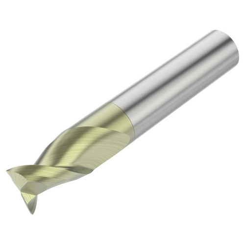 Seco Tools 10022715 | A245.375D1S.0Z2 0.375" Diameter x 0.375" Shank x 2.500" OAL 2 Flute 45 Degree Helix Angle ANF Coated Carbide Square End Mill