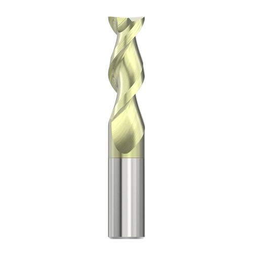 Seco Tools 10022716 | A245.375D3S.0Z2 0.375" Diameter x 0.375" Shank x 2.500" OAL 2 Flute 45 Degree Helix Angle ANF Coated Carbide Square End Mill