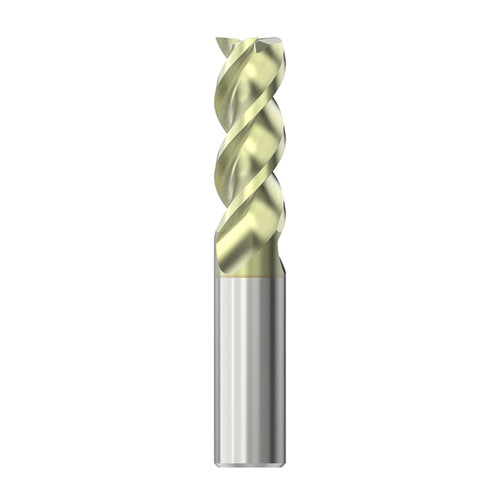 Seco Tools 10023016 | A345.375D3S.0Z3 0.375" Diameter x 0.375" Shank x 2.500" OAL 3 Flute 45 Degree Helix Angle ANF Coated Carbide Square End Mill