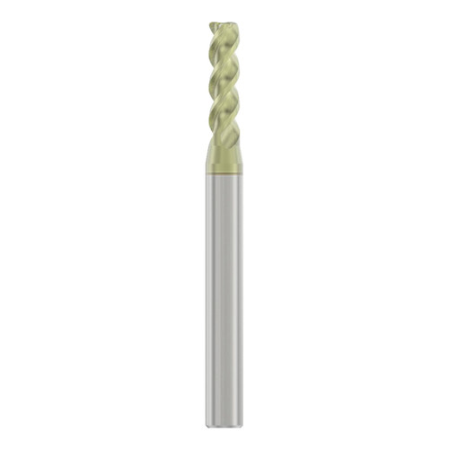 Seco Tools 10023045 | A345R.219F3R010.0Z3 0.219" Diameter x 0.250" Shank x 0.010" Radius x 2.500" OAL 3 Flute ANF Coated Carbide Corner Radius End Mill
