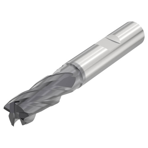 Seco Tools 10053310 | 12.00mm Diameter x 12.00mm Shank x 0.50mm Radius x 83.00mm OAL 4 Flute 35 Degree Helix Angle SIRON-A Coated Carbide Corner Radius End Mill