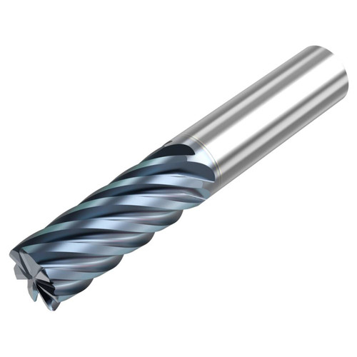 Seco Tools 10115842 | S738R.625D2R030.0Z7 0.625" Diameter x 0.625" Shank x 0.030" Radius x 4.000" OAL 7 Flute HTA Coated Carbide Corner Radius End Mill