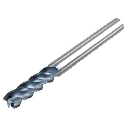 Seco Tools 10115927 | STR440.2.250D3R060.0Z4 0.250" Diameter x 0.250" Shank x 0.060" Radius x 2.500" OAL 4 Flute HTA Coated Carbide Corner Radius End Mill