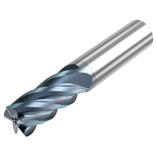 Seco Tools 10115956 | STR540.375D2R060.0Z5 0.375" Diameter x 0.375" Shank x 0.060" Radius x 2.500" OAL 5 Flute HTA Coated Carbide Corner Radius End Mill
