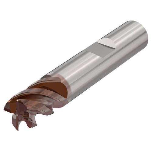 Seco Tools 10164880 | 6.00mm Diameter x 6.00mm Shank x 0.20mm Radius x 50.00mm OAL 4 Flute 48 Degree Helix Angle HXT Coated Carbide Corner Radius End Mill