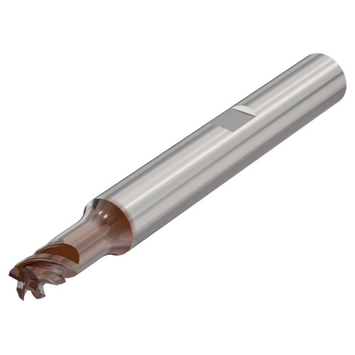 Seco Tools 10165560 | 3.00mm Diameter x 6.00mm Shank x 0.20mm Radius x 50.00mm OAL 4 Flute 48 Degree Helix Angle HXT Coated Carbide Corner Radius End Mill