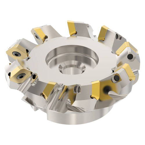 Seco Tools 02486625 | R220.53-0080-15-7A 80.00mm Diameter x 50.00mm Functional Length x 45 Degree Cutting Edge Angle Indexable Chamfer & Angle Face Mill
