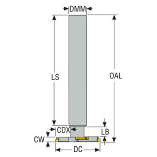 Seco Tools 02565042 | R335.19-3263.0-06.3 63.00mm Diameter x 32.00mm Shank x 170.00mm OAL Indexable Slotting Cutter