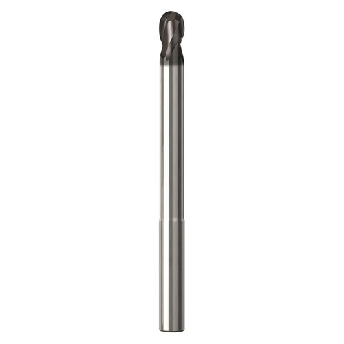 Seco Tools 02928212 | JS532060E3B.0Z2 6.00mm Diameter x 6.00mm Shank x 3.00mm Corner Radius x 80.00mm OAL x 30 Degree Helix Angle 2 Flute NXT Coated Carbide Ball End Mill