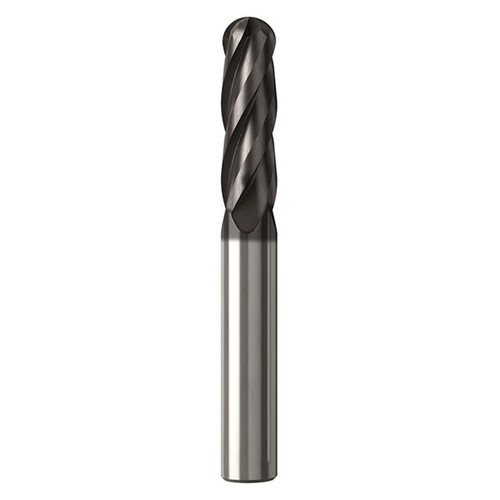 Seco Tools 02928376 | JS534080D2B.0Z4 8.00mm Diameter x 8.00mm Shank x 4.00mm Corner Radius x 80.00mm OAL x 30 Degree Helix Angle 4 Flute NXT Coated Carbide Ball End Mill