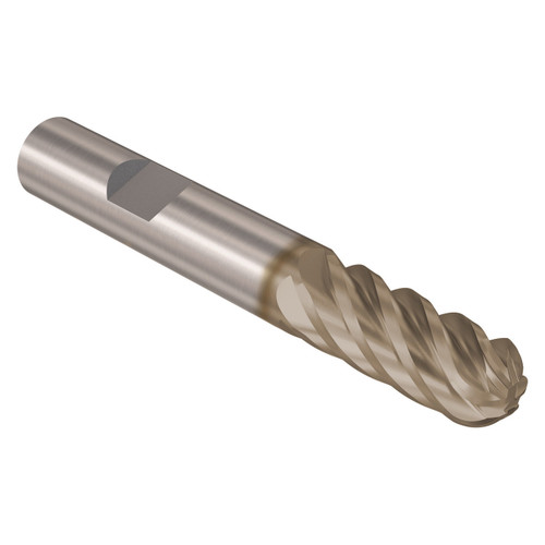 Seco Tools 03067781 | JS730120D2B.3Z6 12.00mm Diameter x 12.00mm Shank x 6.00mm Corner Radius x 83.00mm OAL x 38 Degree Helix Angle 6 Flute HXT Coated Carbide Ball End Mill