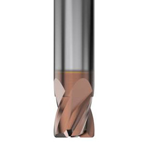 Seco Tools 03127359 | JH740060D2R025.0Z4 6.00mm Diameter x 6.00mm Shank x 0.25mm Corner Radius x 50.00mm OAL x 30 Degree Helix Angle 4 Flute HXT Coated Carbide Corner Radius End Mill