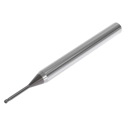 Seco Tools 03171245 | JMB542012G4B.0Z2 1.20mm Diameter x 4.00mm Shank x 0.60mm Corner Radius x 50.00mm OAL x 30 Degree Helix Angle 2 Flute SIRON Coated Carbide Ball End Mill