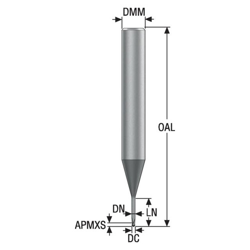 Seco Tools 03171276 | JMB562015G4B.0Z2 1.50mm Diameter x 6.00mm Shank x 0.75mm Corner Radius x 50.00mm OAL x 30 Degree Helix Angle 2 Flute SIRON Coated Carbide Ball End Mill