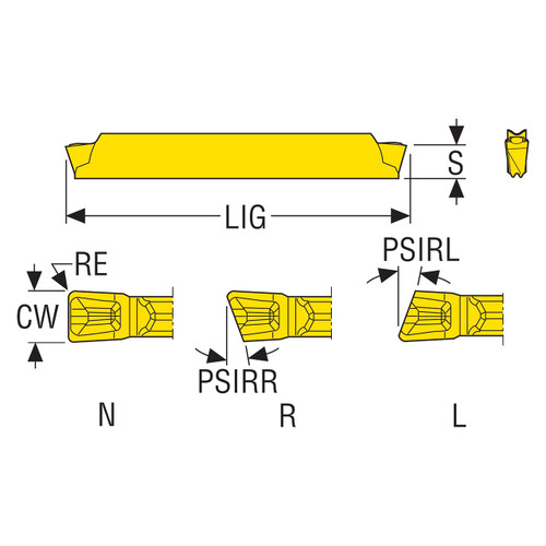 Seco Tools 02749197 | LCMF280202-0200-FTL6 0.008" Corner Radius x 0.112" Thickness 2 Cutting Edge Carbide Multi-Directional Turning Insert