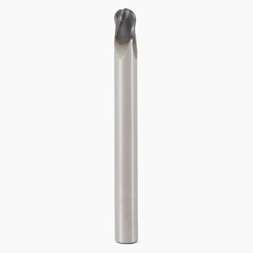 Seco Tools 00019254 | 150120 12.00mm Diameter x 12.00mm Shank x 6.00mm Corner Radius x 100.00mm OAL x 17 Degree Helix Angle 4 Flute MEGA Coated Carbide Ball End Mill