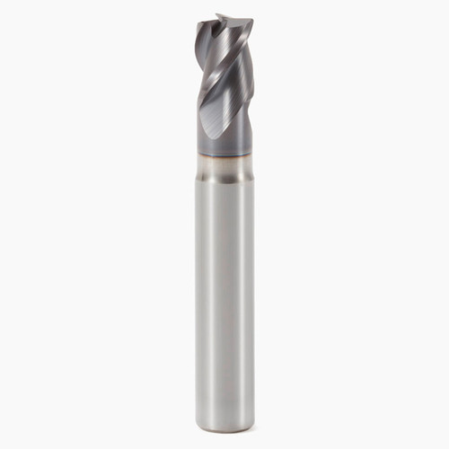 Seco Tools 00020073 | 910030R010 3.00mm Diameter x 3.00mm Shank x 0.10mm Corner Radius x 40.00mm OAL x 40 Degree Helix Angle 3 Flute MEGA Coated Carbide Corner Radius End Mill
