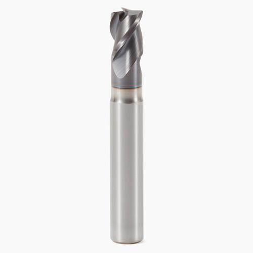 Seco Tools 00020160 | 910060R020 6.00mm Diameter x 6.00mm Shank x 0.20mm Corner Radius x 60.00mm OAL x 40 Degree Helix Angle 3 Flute MEGA Coated Carbide Corner Radius End Mill