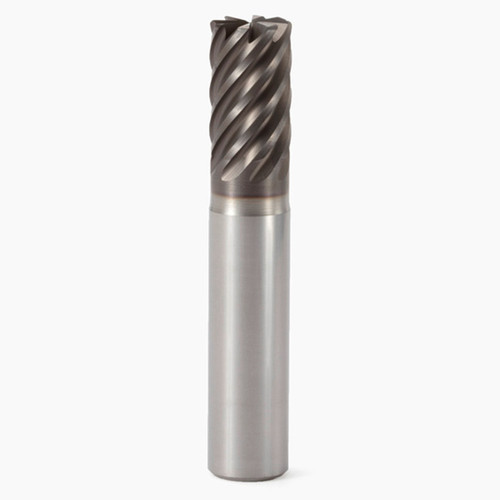 Seco Tools 00022026 | 930060R020 6.00mm Diameter x 6.00mm Shank x 0.20mm Corner Radius x 55.00mm OAL x 41 Degree Helix Angle 5 Flute MEGA Coated Carbide Corner Radius End Mill