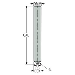 Seco Tools 00029307 | 31100 4.00mm Diameter x 1.00mm Corner Radius x 90 Degree Cutting Edge Angle Carbide Corner Rounding End Mill