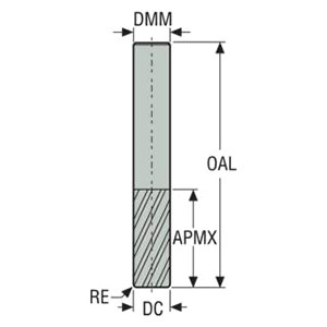 Seco Niagara Cutter 03083926 | STR430M.2080D3R050.0Z4 ALTIN 8.00mm Diameter x 8.00mm Shank x 64.00mm OAL x 30 Degree Helix Angle 4 Flute AlTiN Coated Carbide Corner Radius End Mill (N09585)