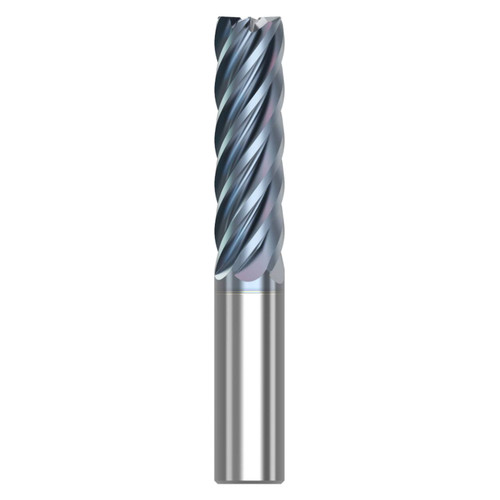 Seco Niagara Cutter 10008089 | S638R.625D3R015.0Z6 HTA 0.625" Diameter x 0.625" Shank x 4.000" OAL x 38 Degree Helix Angle 6 Flute HTA Coated Carbide Corner Radius End Mill