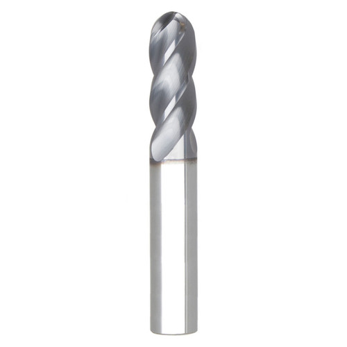 Seco Tools 03083812 | STB430.2.375D2B.0Z4 ALTIN 0.375" Diameter x 0.375" Shank x 2.500" OAL x 30 Degree Helix Angle 4 Flute AlTiN Coated Carbide Ball End Mill (N09387)