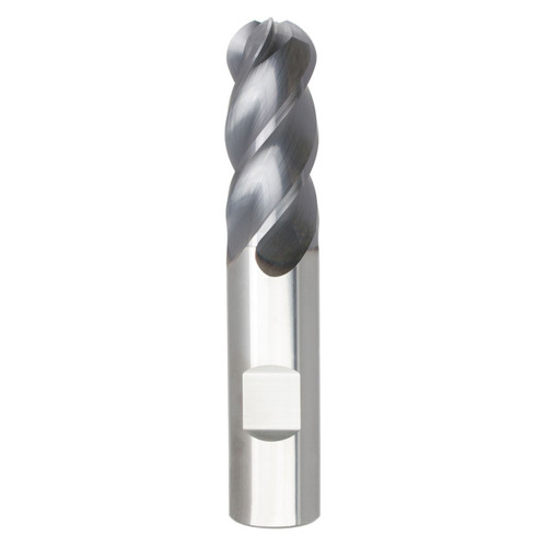 Seco Tools 03083829 | STB440.2.375D2B.3Z4 ALTIN 0.375" Diameter x 0.375" Shank x 2.500" OAL x 40 Degree Helix Angle 4 Flute AlTiN Coated Carbide Ball End Mill (N09426)