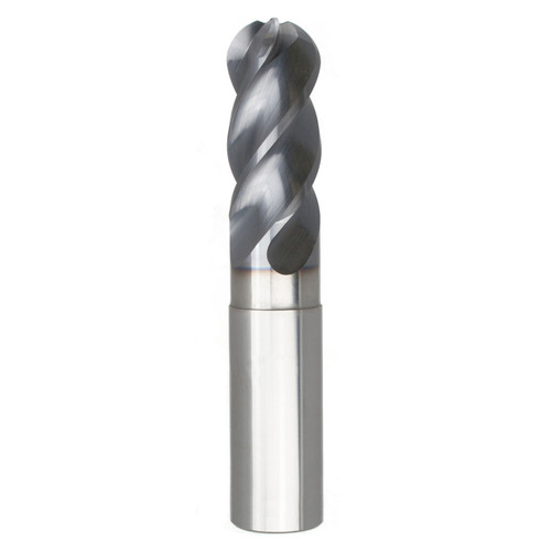 Seco Tools 03083882 | STBN440.2.250E2B.0Z4 ALTIN 0.250" Diameter x 0.250" Shank x 2.500" OAL x 40 Degree Helix Angle 4 Flute AlTiN Coated Carbide Ball End Mill (N09522)