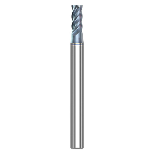 Seco Tools 10008558 | STR440.2.156F1R010.0Z4 HTA 0.156" Diameter x 0.188" Shank x 2.000" OAL x 40 Degree Helix Angle 4 Flute HTA Coated Carbide Corner Radius End Mill