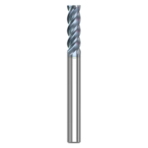 Seco Tools 10008571 | STR440.2.375D3R020.0Z4 HTA 0.375" Diameter x 0.375" Shank x 3.000" OAL x 40 Degree Helix Angle 4 Flute HTA Coated Carbide Corner Radius End Mill