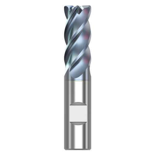 Seco Tools 10008586 | STR440.2.750D2R060.3Z4 HTA 0.750" Diameter x 0.750" Shank x 4.000" OAL x 40 Degree Helix Angle 4 Flute HTA Coated Carbide Corner Radius End Mill