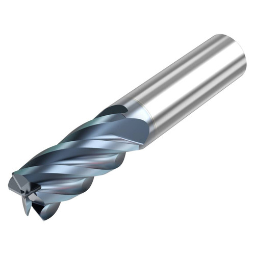 Seco Tools 10008607 | STR540.750D2R060.0Z5 HTA 0.750" Diameter x 0.750" Shank x 4.000" OAL x 40 Degree Helix Angle 5 Flute HTA Coated Carbide Corner Radius End Mill