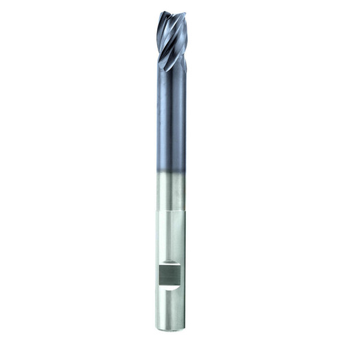 Seco Tools 17002068 | STRN440.500E1R030.3Z4 ALTIN 0.500" Diameter x 0.500" Shank x 4.000" OAL x 40 Degree Helix Angle 4 Flute AlTiN Coated Carbide Corner Radius End Mill (N57531)