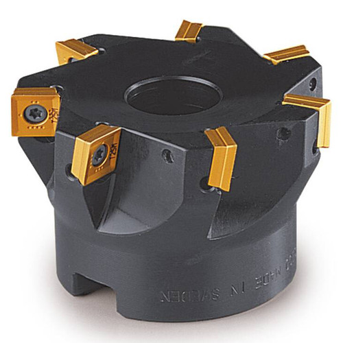 Seco Tools 00023550 | R220.99-0063-09-7T 63.00mm Diameter x 8.00mm Depth of Cut x 40.00mm Functional Length -9 Degree Rake Radial Angle Indexable Square-Shoulder End Mill